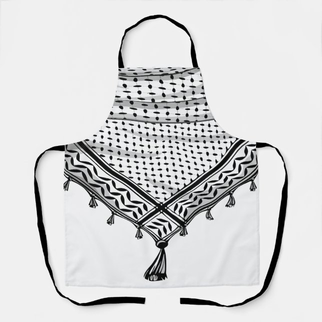 Keffiyeh Palestinian Scarf Traditional Fabric Apron (Front)