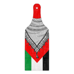 Keffiyeh Palestinian Scarf Traditional Fabric Cutting Board