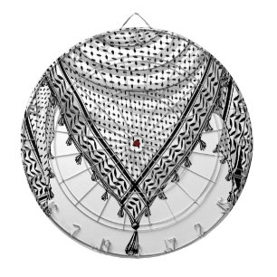 Keffiyeh Palestinian Scarf Traditional Fabric Dartboard