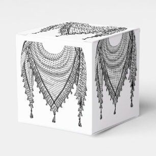 Keffiyeh Palestinian Scarf Traditional Fabric Favor Box