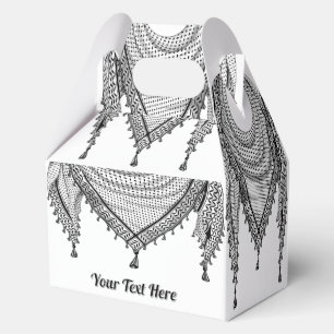 Keffiyeh Palestinian Scarf Traditional Fabric Favor Box