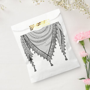 Keffiyeh Palestinian Scarf Traditional Fabric Favour Bag