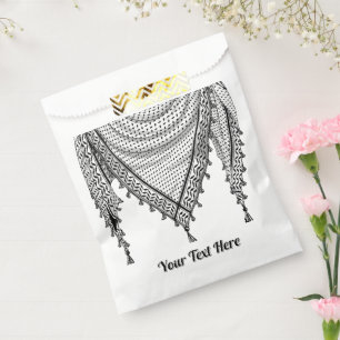 Keffiyeh Palestinian Scarf Traditional Fabric Favour Bag