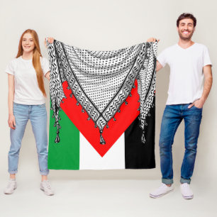 Keffiyeh Palestinian Scarf Traditional Fabric Fleece Blanket