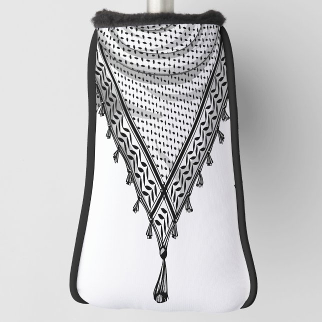 Keffiyeh Palestinian Scarf Traditional Fabric Golf Head Cover (Rotate 90)