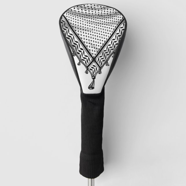 Keffiyeh Palestinian Scarf Traditional Fabric Golf Head Cover (Front)