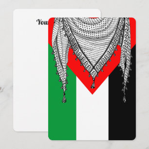 Keffiyeh Palestinian Scarf Traditional Fabric Invitation