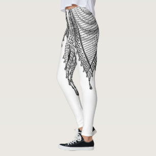 Keffiyeh Palestinian Scarf Traditional Fabric Leggings