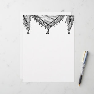 Keffiyeh Palestinian Scarf Traditional Fabric Letterhead