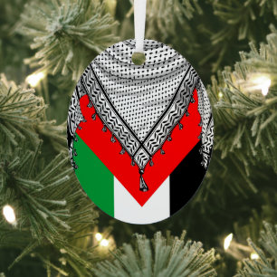 Keffiyeh Palestinian Scarf Traditional Fabric Metal Ornament