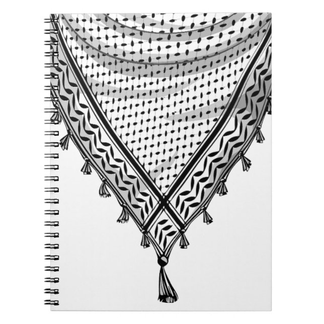 Keffiyeh Palestinian Scarf Traditional Fabric Notebook (Front)