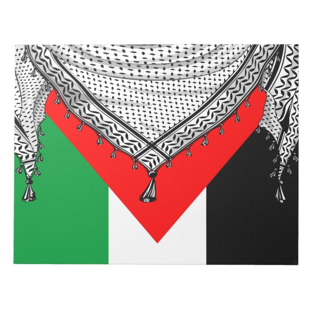Keffiyeh Palestinian Scarf Traditional Fabric Notepad (Front)