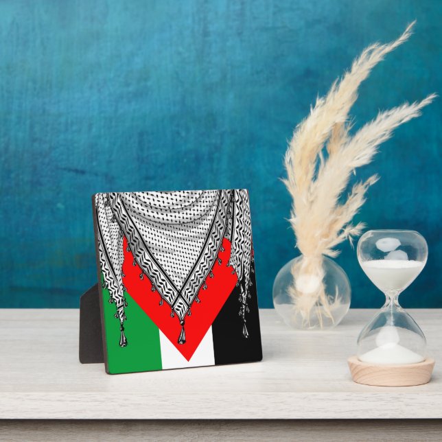 Keffiyeh Palestinian Scarf Traditional Fabric Plaque (Insitu)