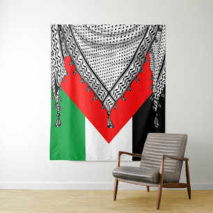 Keffiyeh Palestinian Scarf Traditional Fabric Tapestry