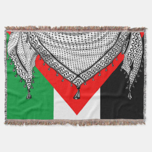 Keffiyeh Palestinian Scarf Traditional Fabric Throw Blanket