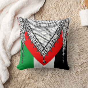 Keffiyeh Palestinian Scarf Traditional Fabric Throw Pillow