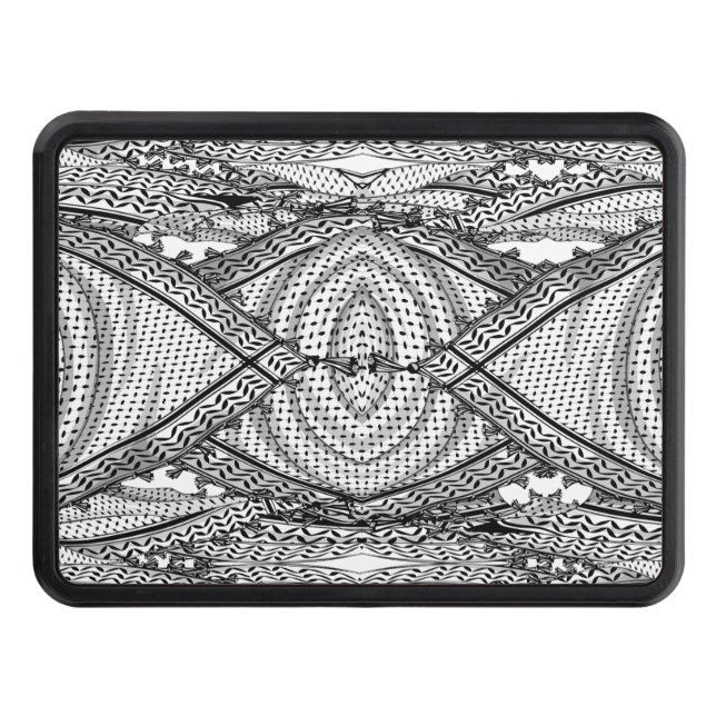 Keffiyeh Palestinian Scarf Traditional Fabric Trailer Hitch Cover (Front)