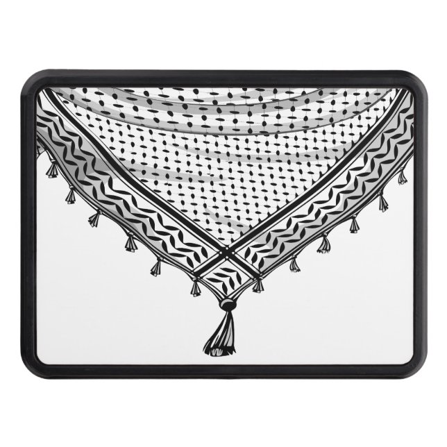 Keffiyeh Palestinian Scarf Traditional Fabric Trailer Hitch Cover (Front)