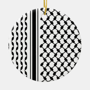 Keffiyeh Print  Ceramic Ornament
