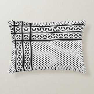 Keffiyeh Symbol of Palestine Resistance Pattern Accent Pillow