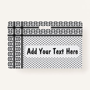 Keffiyeh Symbol of Palestine Resistance Pattern Badge