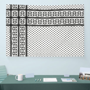 Keffiyeh Symbol of Palestine Resistance Pattern Banner