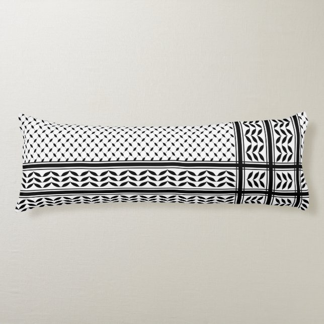 Keffiyeh Symbol of Palestine Resistance Pattern Body Pillow (Front)