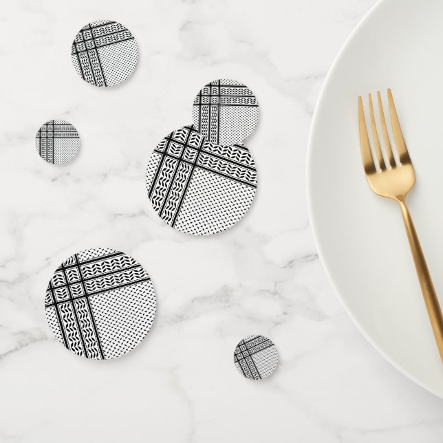 Keffiyeh Symbol of Palestine Resistance Pattern Confetti (Group)