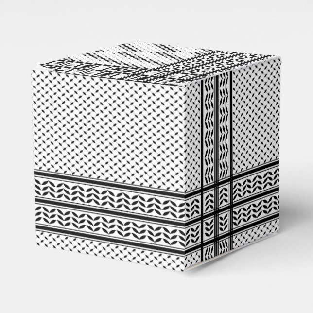 Keffiyeh Symbol of Palestine Resistance Pattern Favor Box (Front Side)