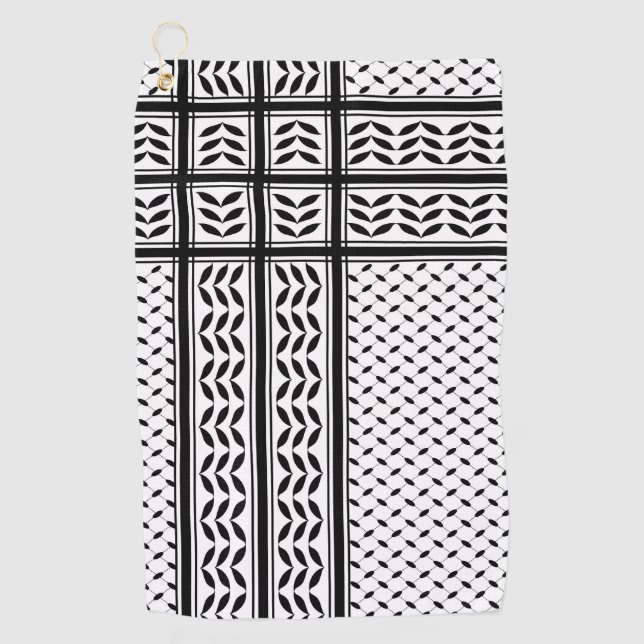 Keffiyeh Symbol of Palestine Resistance Pattern Golf Towel (Front)