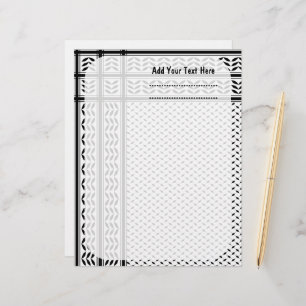 Keffiyeh Symbol of Palestine Resistance Pattern Letterhead