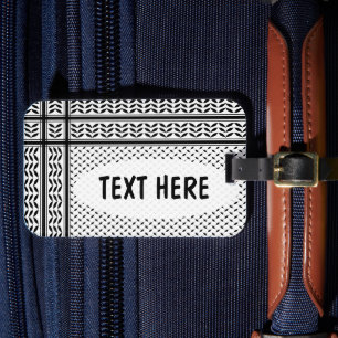 Keffiyeh Symbol of Palestine Resistance Pattern Luggage Tag