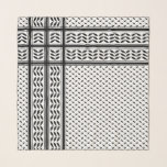 Keffiyeh Symbol of Palestine Resistance Pattern Scarf<br><div class="desc">Fast forward to the 1960s and the rise of the Palestinian resistance movement,  the prominent Palestinian politician,  Yasser Arafat,  further solidified this meaning behind the keffiyeh. The keffiyeh became Arafat’s personal trademark as he draped it over his right shoulder to resemble the pre-1948 map of Palestine.</div>