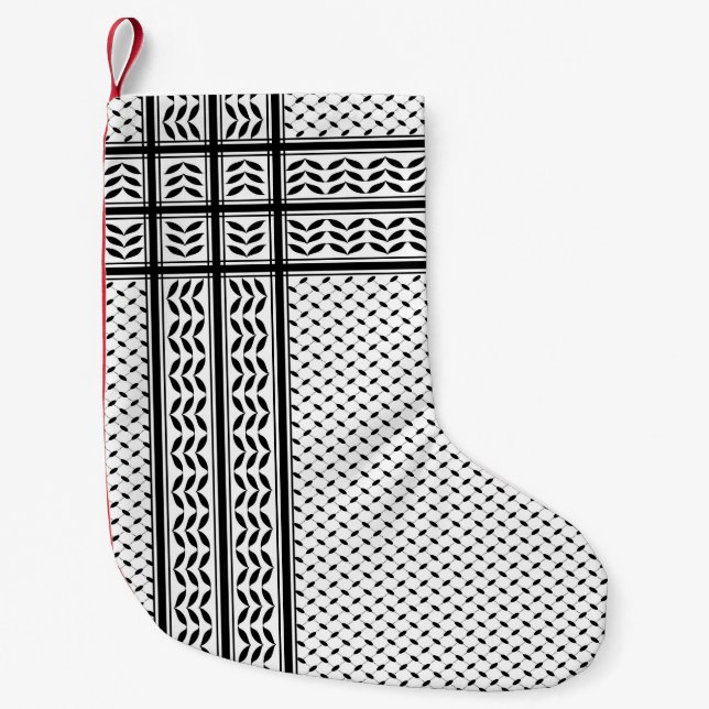 Keffiyeh Symbol of Palestine Resistance Pattern Small Christmas Stocking (Front)