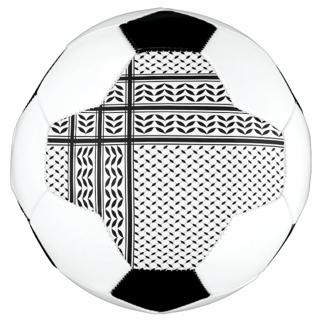 Keffiyeh Symbol of Palestine Resistance Pattern Soccer Ball (Front)