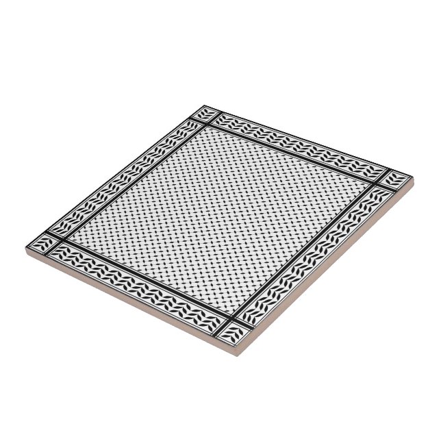 Keffiyeh Symbol of Palestine Resistance Pattern Tile (Side)