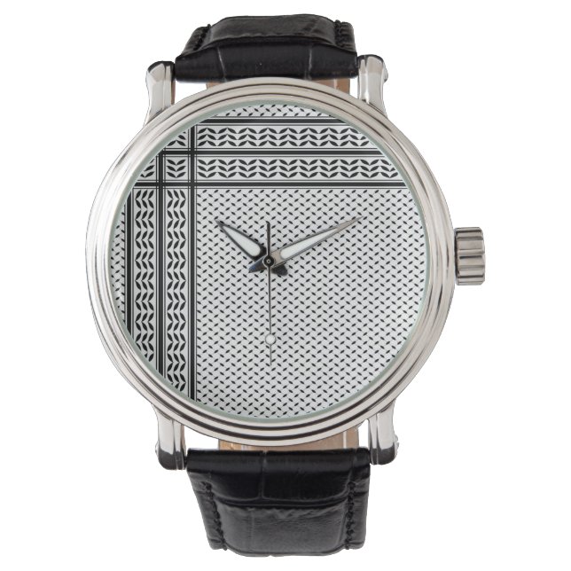 Keffiyeh Symbol of Palestine Resistance Pattern Watch (Front)
