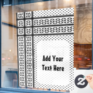 Keffiyeh Symbol of Palestine Resistance Pattern Window Cling