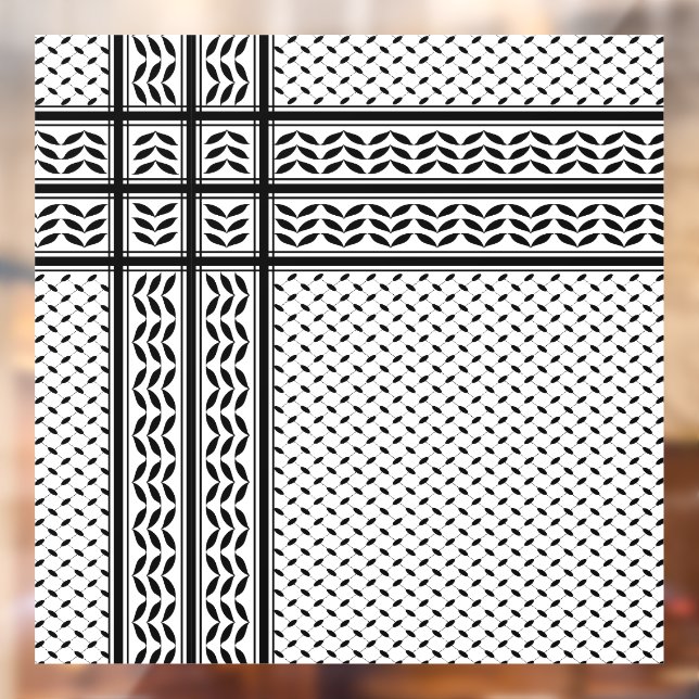 Keffiyeh Symbol of Palestine Resistance Pattern Window Cling (Sheet 2)