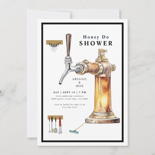 Keg Honey Do Couples Wedding Shower II Invitation (Front)