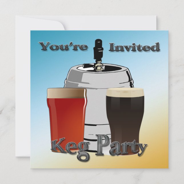 Keg Party Invitations (Front)