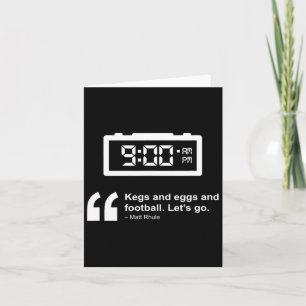 Kegs And Eggs And Football  Card