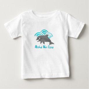 Keiki Watercolor Dolphin Wave Baby T-Shirt