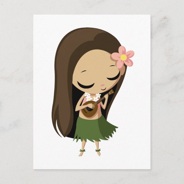 Keilana the Hula Girl Postcard (Front)