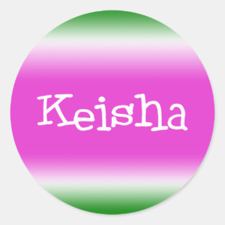 Keisha Classic Round Sticker