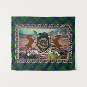 Keith Clan Badge & Motto w/Stags Tapestry