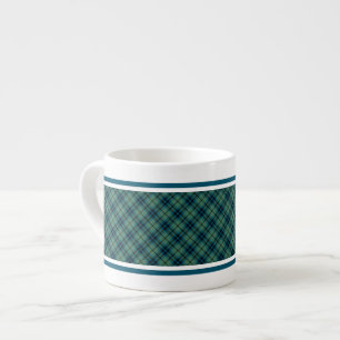 Keith Clan Light Blue and Green Ancient Tartan Espresso Cup