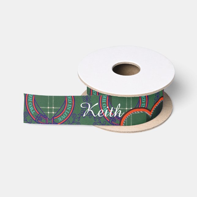 Keith clan Plaid Scottish tartan Satin Ribbon (Spool)