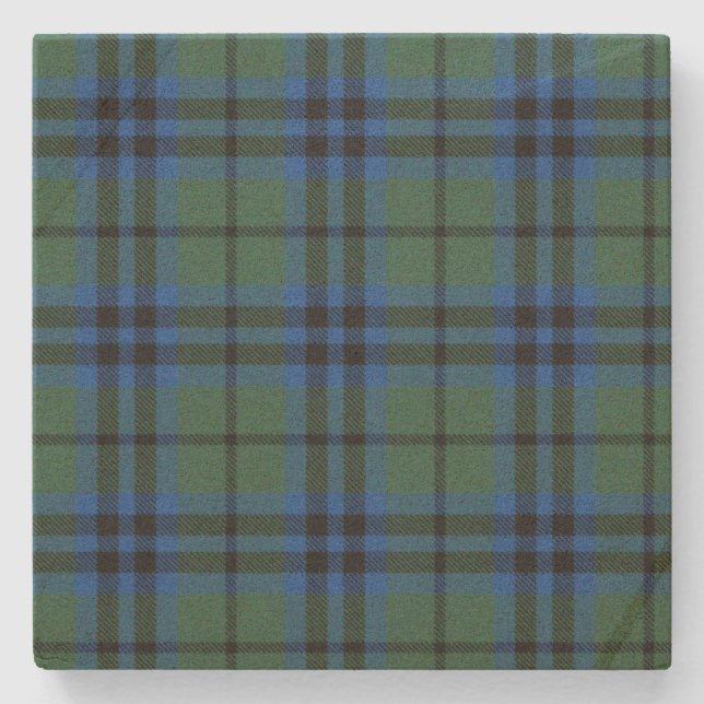 Keith Clan Tartan Plaid Stone Coaster (Front)