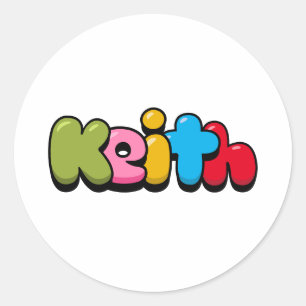 Keith Classic Round Sticker